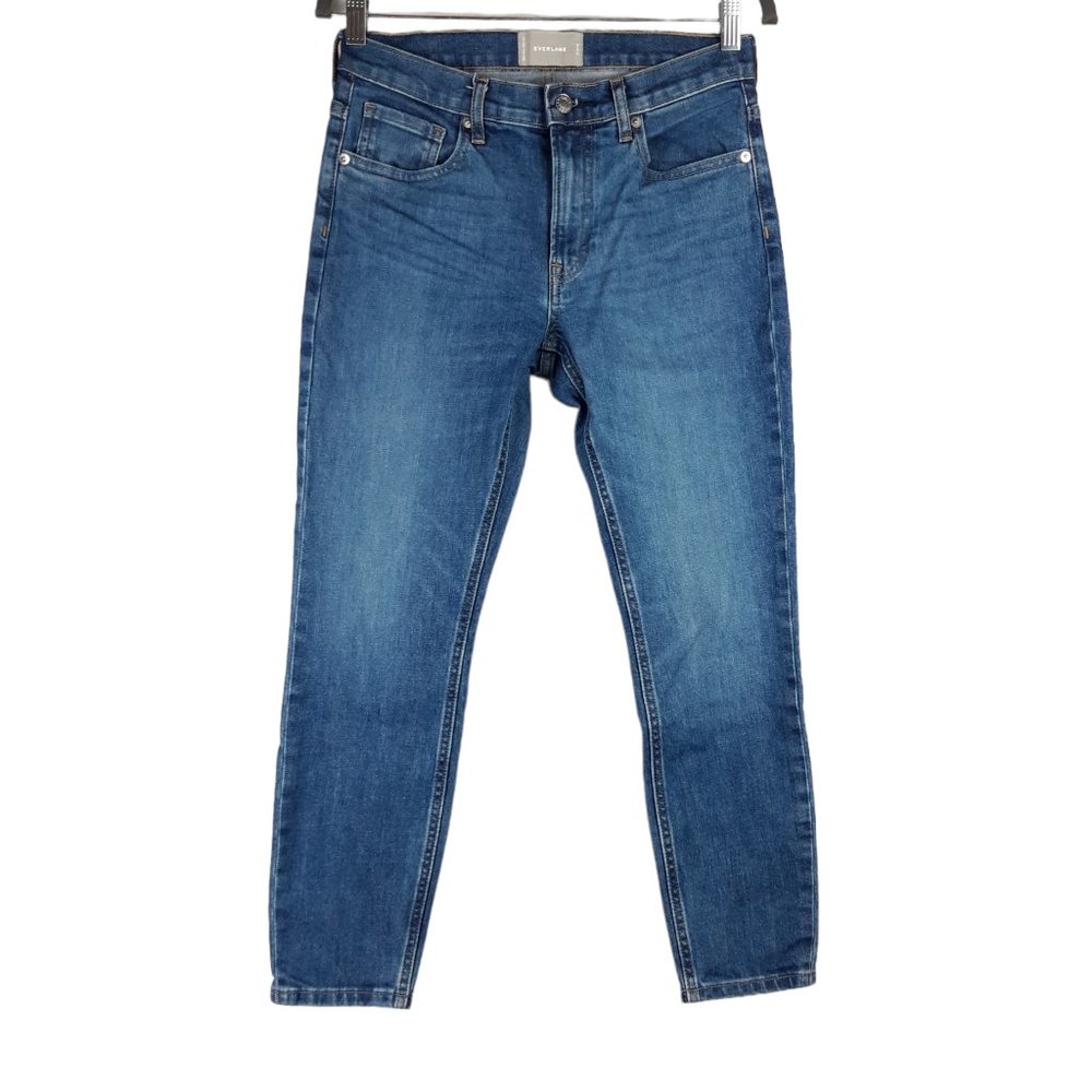Everlane Ankle Jean Medium Wash Mid Rise Size 28